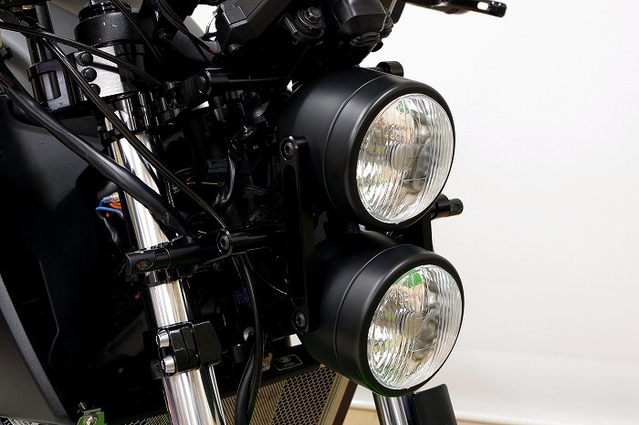 バイク ヘッドライト バグアイヘッドライト＋縦目2灯化キット - ライト 