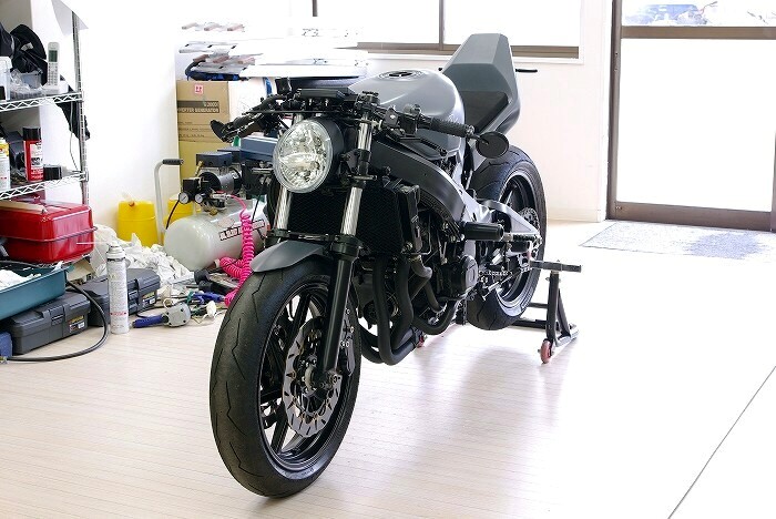 Cbr400rr Nc29 T ウィルス スケルトン ラジエーター リザーブタンク 青 取り付け