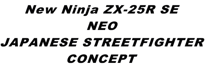 New Ninja ZX-25R SE NEO JAPANESE STREETFIGHTER CONCEPT